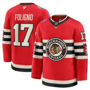 Fanatics Chicago Blackhawks Nick Foligno Pelipaita 2024-2025 Premium Winter Classic Punainen