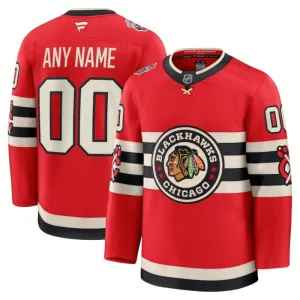 Fanatics Chicago Blackhawks Pelipaita 2024-2025 Premium Winter Classic Punainen ( Omalla Nimellä )