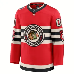 Fanatics Chicago Blackhawks Pelipaita 2024-2025 Premium Winter Classic Punainen ( Omalla Nimellä )