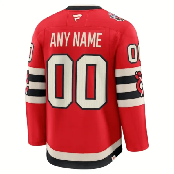 Fanatics Chicago Blackhawks Pelipaita 2024-2025 Premium Winter Classic Punainen ( Omalla Nimellä )