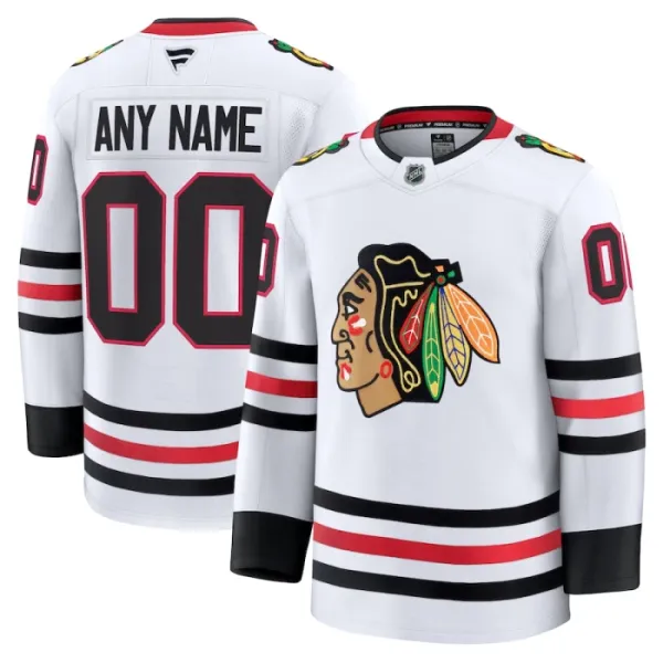 Fanatics Chicago Blackhawks Pelipaita 2024-2025 Vieras Premium Valkoinen ( Omalla Nimellä ) Fanatics Chicago Blackhawks Pelipaita 2024-2025 Vieras Premium Valkoinen ( Omalla Nimellä )