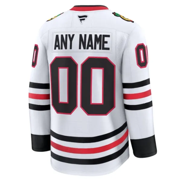 Fanatics Chicago Blackhawks Pelipaita 2024-2025 Vieras Premium Valkoinen ( Omalla Nimellä )