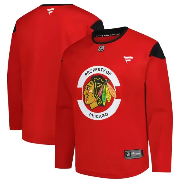 Fanatics Chicago Blackhawks Team Pelipaita 2024-2025 Practice Punainen ( Omalla Nimellä ) Fanatics Chicago Blackhawks Team Pelipaita 2024-2025 Practice Punainen ( Omalla Nimellä )