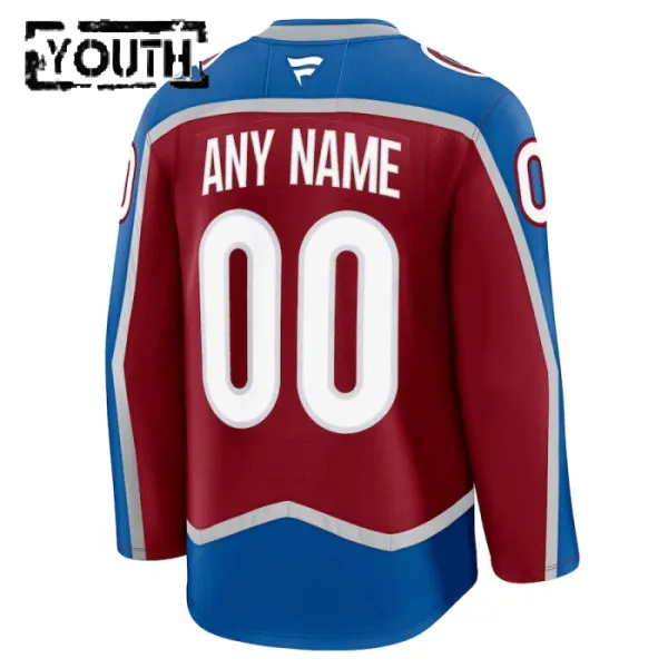 Fanatics Colorado Avalanche Lasten Pelipaita 2024-2025 Koti Premium Punainen ( Omalla Nimellä )