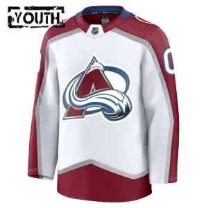 Fanatics Colorado Avalanche Lasten Pelipaita 2024-2025 Vieras Premium Valkoinen ( Omalla Nimellä )