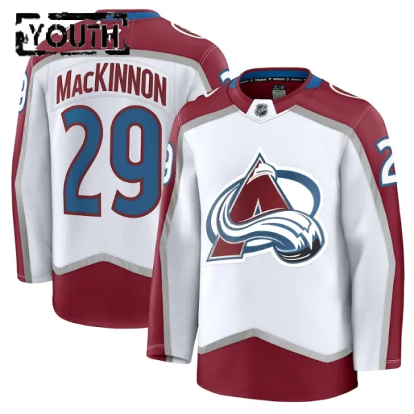 Fanatics Colorado Avalanche Nathan MacKinnon Lasten Pelipaita 2024-2025 Vieras Premium Valkoinen Fanatics Colorado Avalanche Nathan MacKinnon Lasten Pelipaita 2024-2025 Vieras Premium Valkoinen