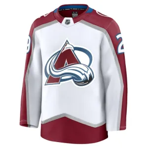 Fanatics Colorado Avalanche Nathan MacKinnon Pelipaita 2024-2025 Vieras Premium Valkoinen