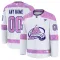 Fanatics Colorado Avalanche Pelipaita 2024-2025 Hockey Fights Cancer Practice Valkoinen ( Omalla Nimellä )
