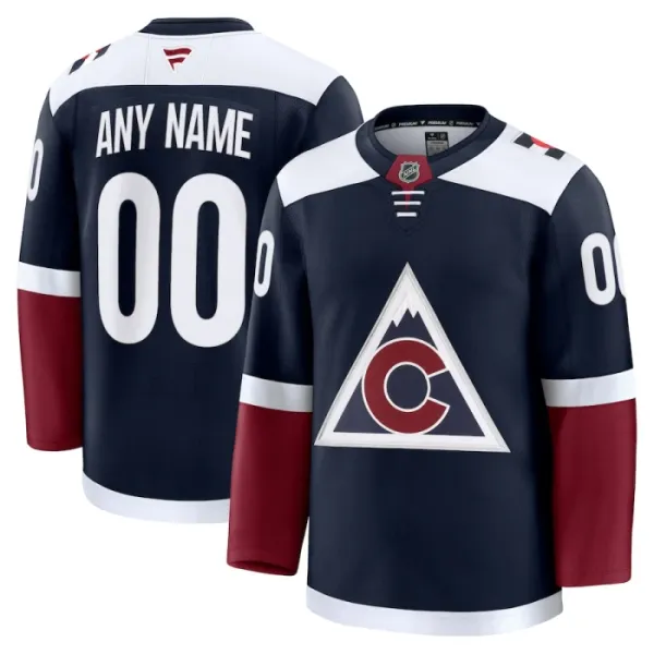 Fanatics Colorado Avalanche Pelipaita 2024-2025 Kolmos Premium Navy ( Omalla Nimellä ) Fanatics Colorado Avalanche Pelipaita 2024-2025 Kolmos Premium Navy ( Omalla Nimellä )