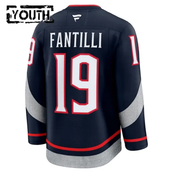 Fanatics Columbus Blue Jackets Adam Fantilli Lasten Pelipaita 2024-2025 Premium Stadium Series Navy