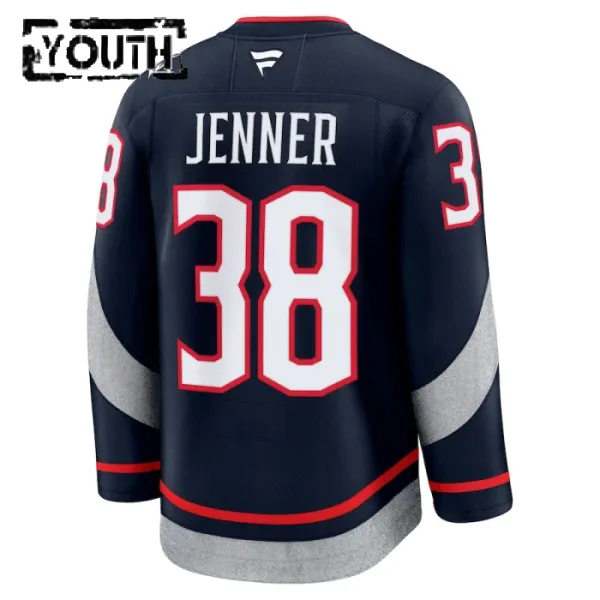 Fanatics Columbus Blue Jackets Boone Jenner Lasten Pelipaita 2024-2025 Premium Stadium Series Navy
