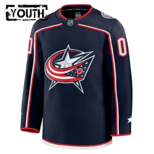 Fanatics Columbus Blue Jackets Lasten Pelipaita 2024-2025 Koti Premium Navy ( Omalla Nimellä )
