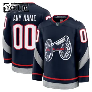 Fanatics Columbus Blue Jackets Lasten Pelipaita 2024-2025 Premium Stadium Series Navy ( Omalla Nimellä )