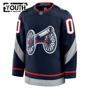 Fanatics Columbus Blue Jackets Lasten Pelipaita 2024-2025 Premium Stadium Series Navy ( Omalla Nimellä )