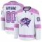 Fanatics Columbus Blue Jackets Pelipaita 2024-2025 Hockey Fights Cancer Practice Valkoinen ( Omalla Nimellä )