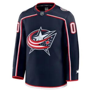 Fanatics Columbus Blue Jackets Pelipaita 2024-2025 Koti Premium Navy ( Omalla Nimellä )