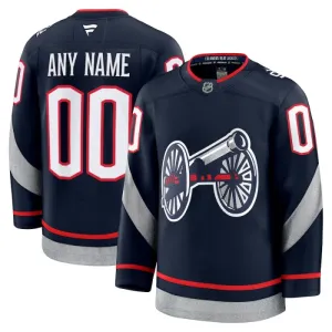 Fanatics Columbus Blue Jackets Pelipaita 2024-2025 Premium Stadium Series Navy ( Omalla Nimellä )
