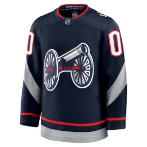 Fanatics Columbus Blue Jackets Pelipaita 2024-2025 Premium Stadium Series Navy ( Omalla Nimellä )