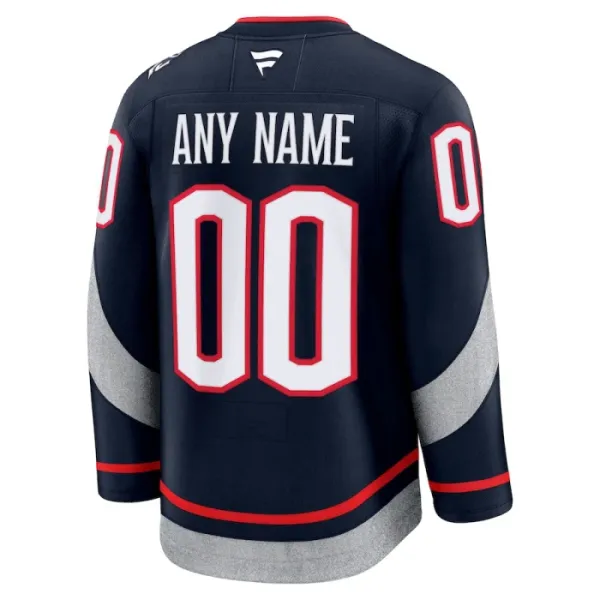 Fanatics Columbus Blue Jackets Pelipaita 2024-2025 Premium Stadium Series Navy ( Omalla Nimellä )