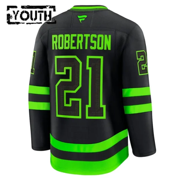 Fanatics Dallas Stars Jason Robertson Lasten Pelipaita 2024-2025 Kolmos Premium Musta
