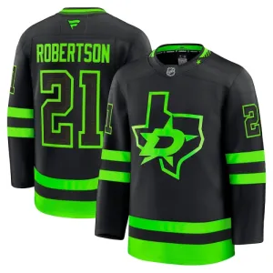 Fanatics Dallas Stars Jason Robertson Pelipaita 2024-2025 Kolmos Premium Musta