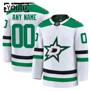 Fanatics Dallas Stars Lasten Pelipaita 2024-2025 Vieras Premium Valkoinen ( Omalla Nimellä )