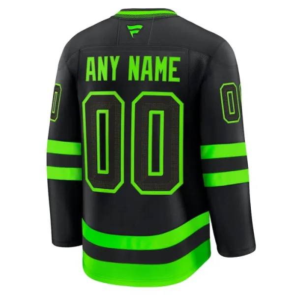 Fanatics Dallas Stars Pelipaita 2024-2025 Kolmos Premium Musta ( Omalla Nimellä )