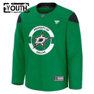 Fanatics Dallas Stars Team Lasten Pelipaita 2024-2025 Practice Vihreä ( Omalla Nimellä )