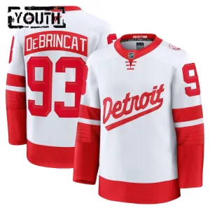 Fanatics Detroit Red Wings Alex Debrincat Lasten Pelipaita 2024-2025 Premium Stadium Series Valkoinen