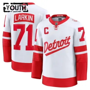Fanatics Detroit Red Wings Dylan Larkin Lasten Pelipaita 2024-2025 Premium Stadium Series Valkoinen