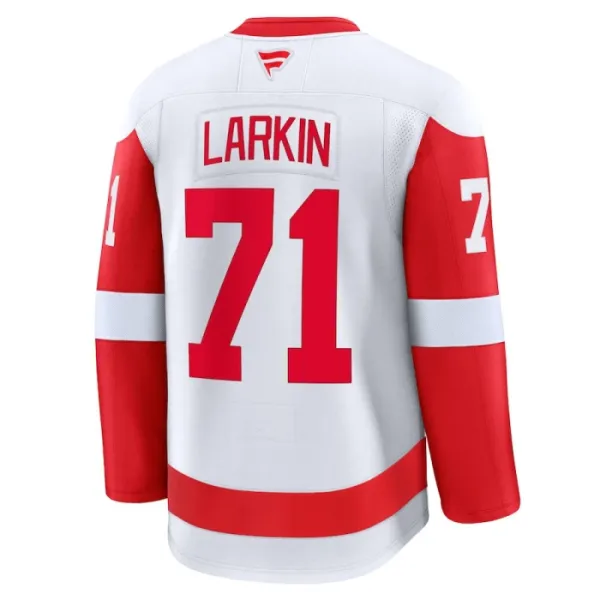 Fanatics Detroit Red Wings Dylan Larkin Pelipaita 2024-2025 Vieras Premium Valkoinen