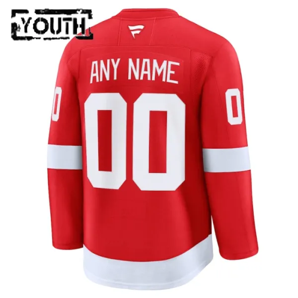 Fanatics Detroit Red Wings Lasten Pelipaita 2024-2025 Koti Premium Punainen ( Omalla Nimellä )