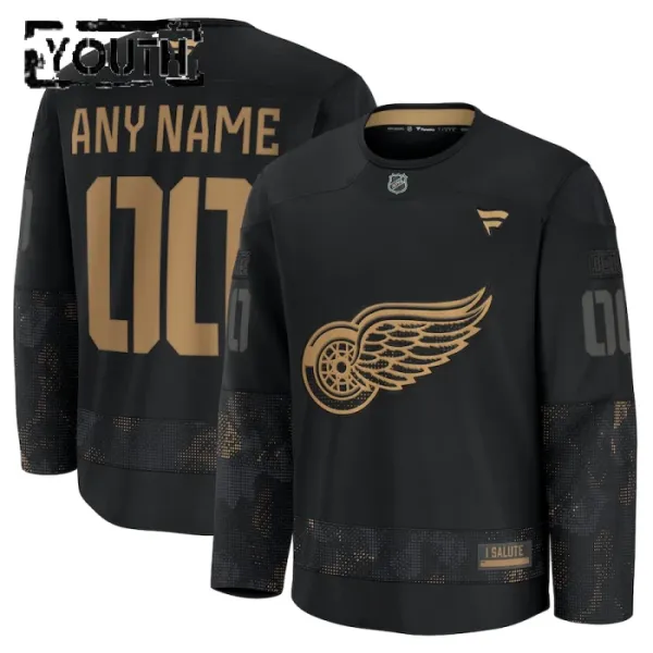 Fanatics Detroit Red Wings Lasten Pelipaita 2024-2025 Military Appreciation Practice Musta ( Omalla Nimellä ) Fanatics Detroit Red Wings Lasten Pelipaita 2024-2025 Military Appreciation Practice Musta ( Omalla Nimellä )