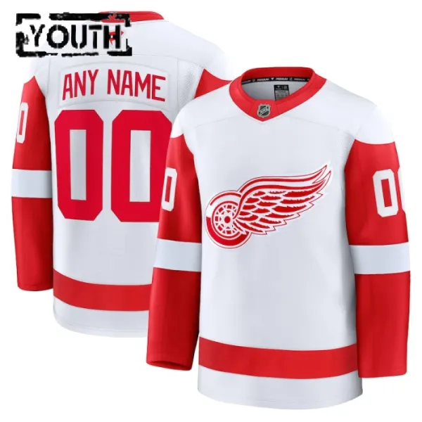 Fanatics Detroit Red Wings Lasten Pelipaita 2024-2025 Vieras Premium Valkoinen ( Omalla Nimellä ) Fanatics Detroit Red Wings Lasten Pelipaita 2024-2025 Vieras Premium Valkoinen ( Omalla Nimellä )