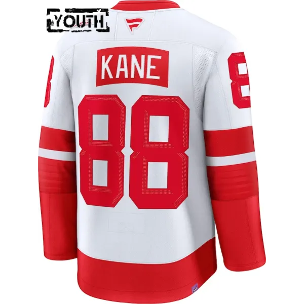 Fanatics Detroit Red Wings Patrick Kane Lasten Pelipaita 2024-2025 Premium Stadium Series Valkoinen