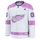 Fanatics Detroit Red Wings Pelipaita 2024-2025 Hockey Fights Cancer Practice Valkoinen ( Omalla Nimellä )