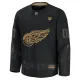 Fanatics Detroit Red Wings Pelipaita 2024-2025 Military Appreciation Practice Musta ( Omalla Nimellä )