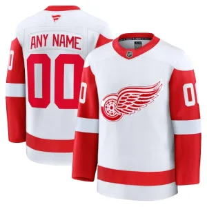 Fanatics Detroit Red Wings Pelipaita 2024-2025 Vieras Premium Valkoinen ( Omalla Nimellä )