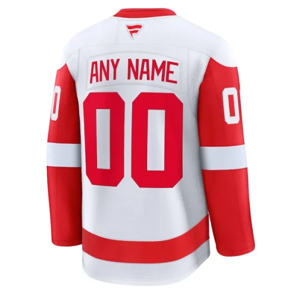 Fanatics Detroit Red Wings Pelipaita 2024-2025 Vieras Premium Valkoinen ( Omalla Nimellä )
