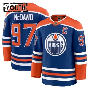 Fanatics Edmonton Oilers Connor McDavid Lasten Pelipaita 2024-2025 Koti Premium Sininen
