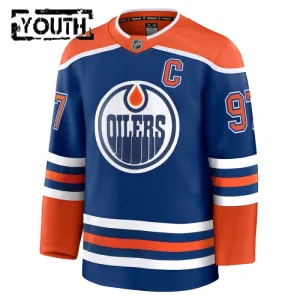 Fanatics Edmonton Oilers Connor McDavid Lasten Pelipaita 2024-2025 Koti Premium Sininen