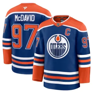 Fanatics Edmonton Oilers Connor McDavid Pelipaita 2024-2025 Koti Premium Sininen