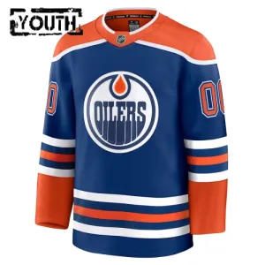 Fanatics Edmonton Oilers Lasten Pelipaita 2024-2025 Koti Premium Sininen ( Omalla Nimellä )