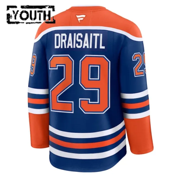 Fanatics Edmonton Oilers Leon Draisaitl Lasten Pelipaita 2024-2025 Koti Premium Sininen