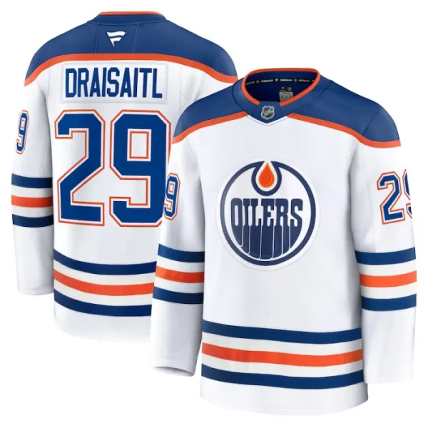 Fanatics Edmonton Oilers Leon Draisaitl Pelipaita 2024-2025 Vieras Premium Valkoinen Fanatics Edmonton Oilers Leon Draisaitl Pelipaita 2024-2025 Vieras Premium Valkoinen