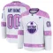 Fanatics Edmonton Oilers Pelipaita 2024-2025 Hockey Fights Cancer Practice Valkoinen ( Omalla Nimellä )