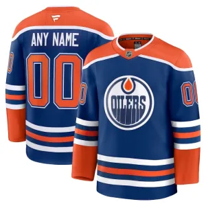 Fanatics Edmonton Oilers Pelipaita 2024-2025 Koti Premium Sininen ( Omalla Nimellä )
