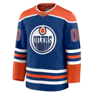 Fanatics Edmonton Oilers Pelipaita 2024-2025 Koti Premium Sininen ( Omalla Nimellä )
