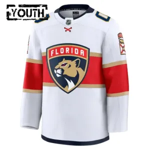 Fanatics Florida Panthers Lasten Pelipaita 2024-2025 Vieras Premium Valkoinen ( Omalla Nimellä )