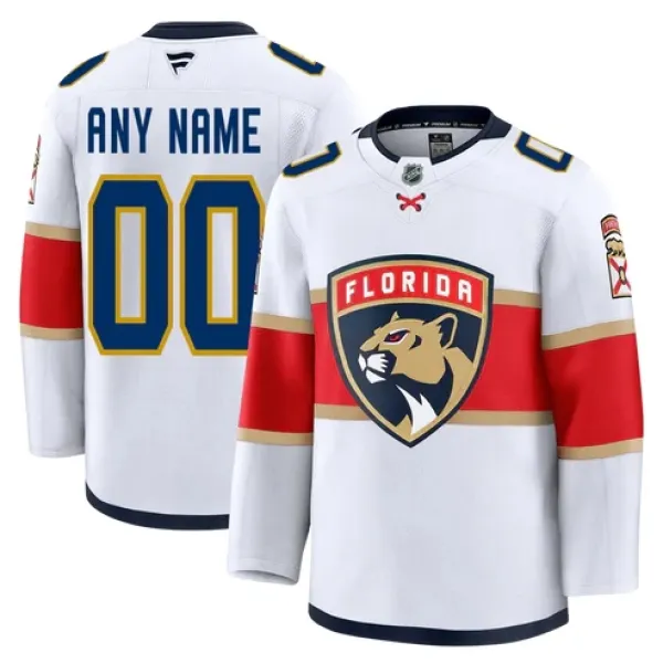 Fanatics Florida Panthers Pelipaita 2024-2025 Vieras Premium Valkoinen ( Omalla Nimellä ) Fanatics Florida Panthers Pelipaita 2024-2025 Vieras Premium Valkoinen ( Omalla Nimellä )